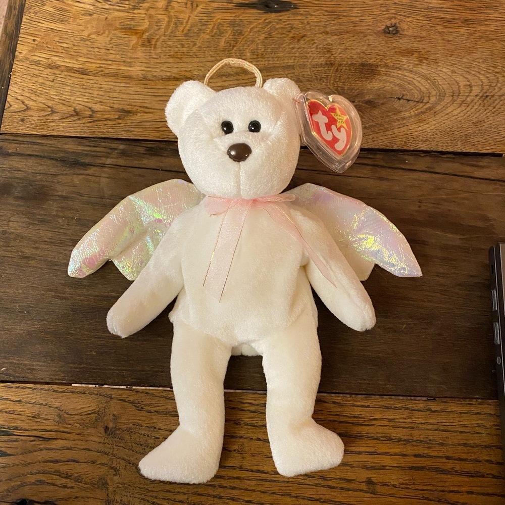 🆕 RARE 1998 TY Halo Angel Beanie Baby With Errors (Brown Nose)